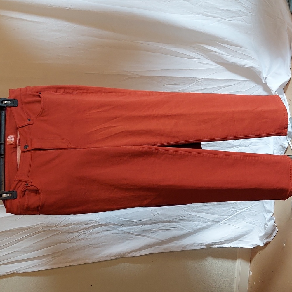 NWOT Dressbarn stretch denim jeans. Rust/Orange Size 14  cotton/poly/spandex